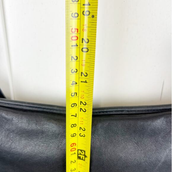 Vintage Coach Legacy Slim Hippie Leather Flap Saddle Crossbody Bag 9134 Black - Picture 9 of 16